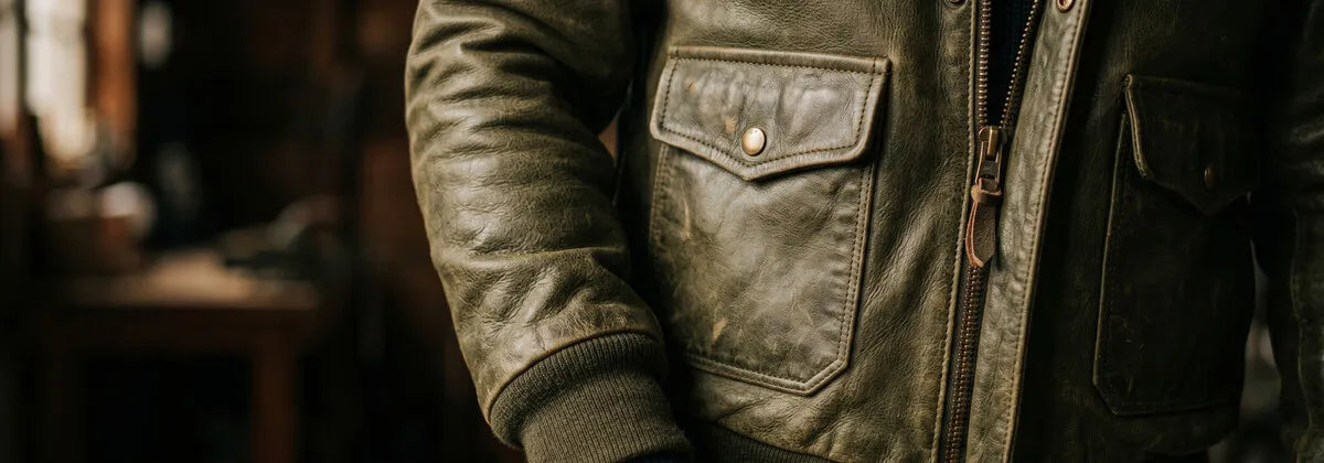 Herren-Lederjacken im Bomber-Stil